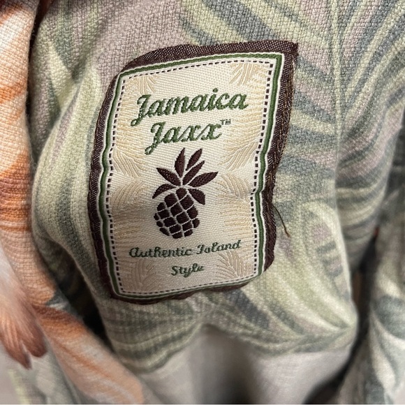 Jamaica Jaxx men’s Hawaiian silk shirt button up short sleeve XL vacation - Picture 9 of 9